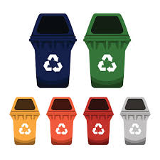 3 compartment garbage can