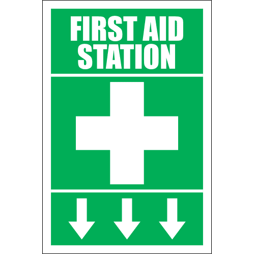 first aid box sign