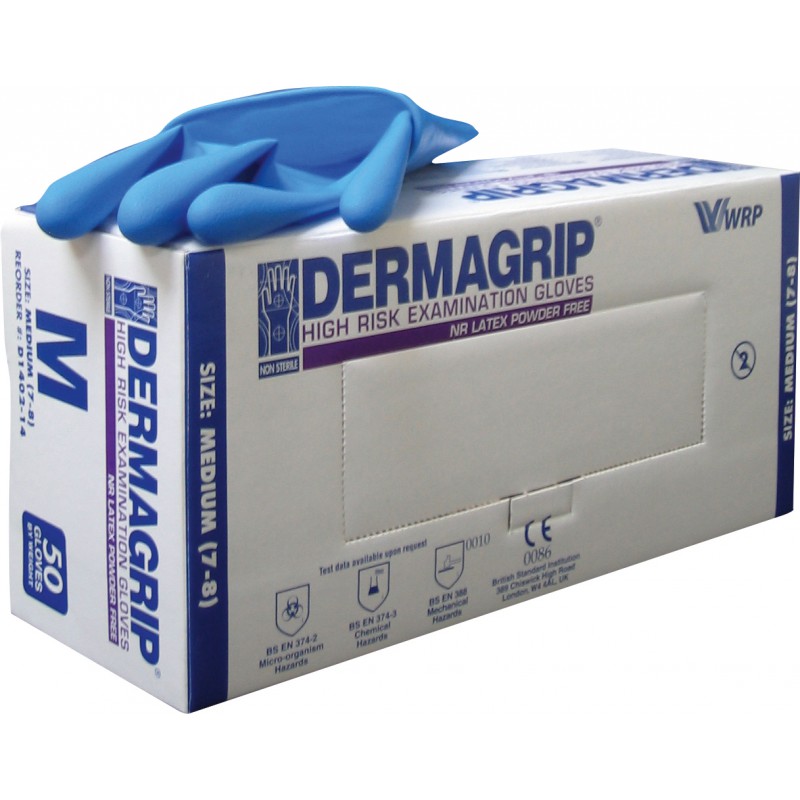 dermagrip high risk examination gloves non latex powder free