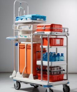 aavara cnd01 mobile medical cart - dual monitor type