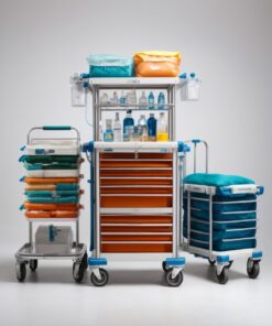 blue resuscitation trolley