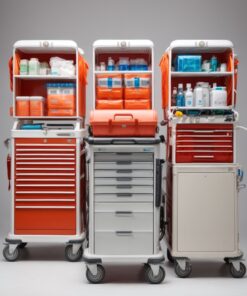 5 wheel base patient monitor trolley