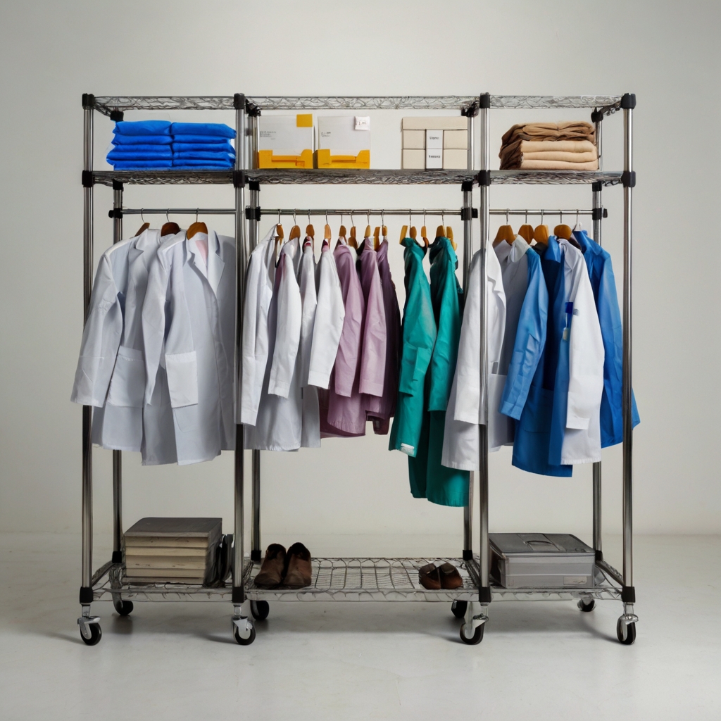 black acid resistant long lab coat