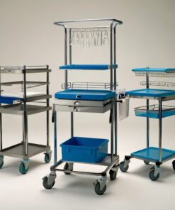 5 drawer Emergency trolley - red