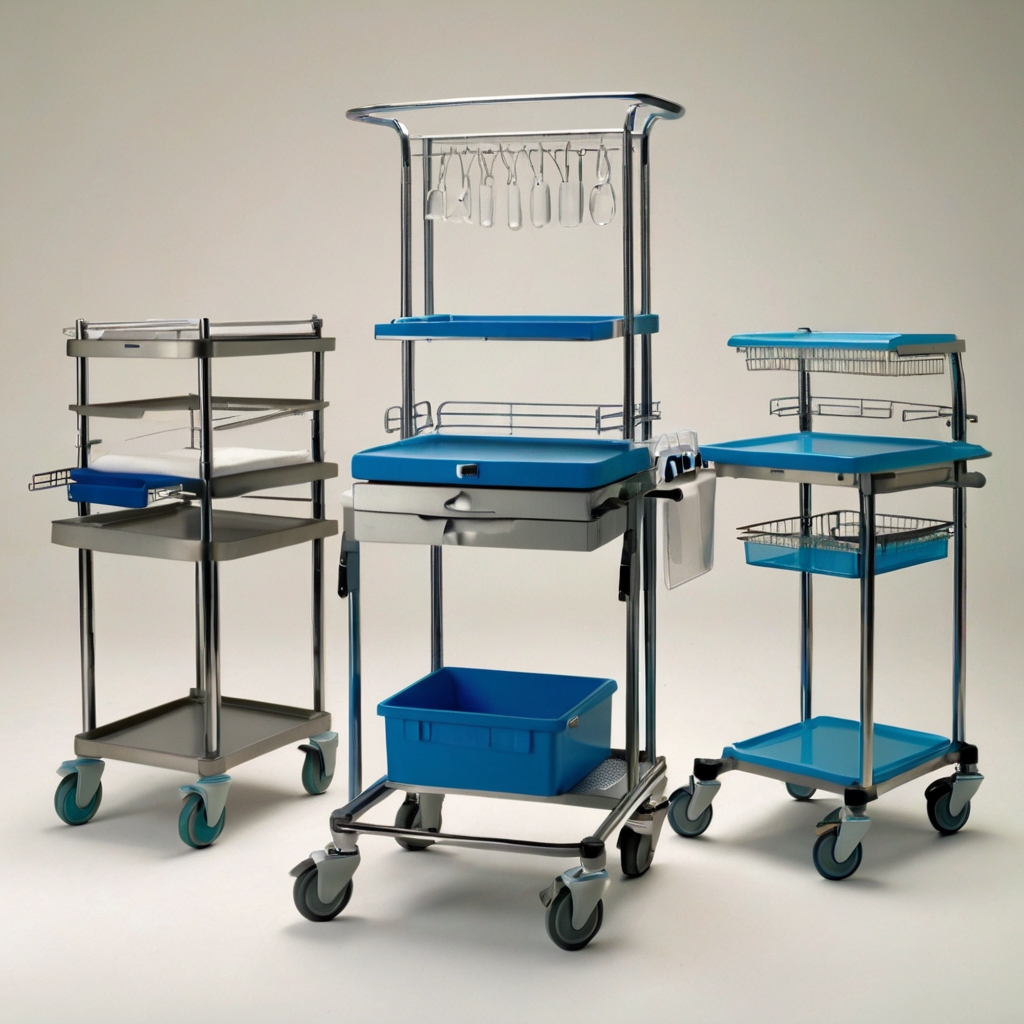 5 drawer Emergency trolley - red