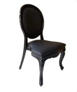 Black Padded Back Louis Chair Sell