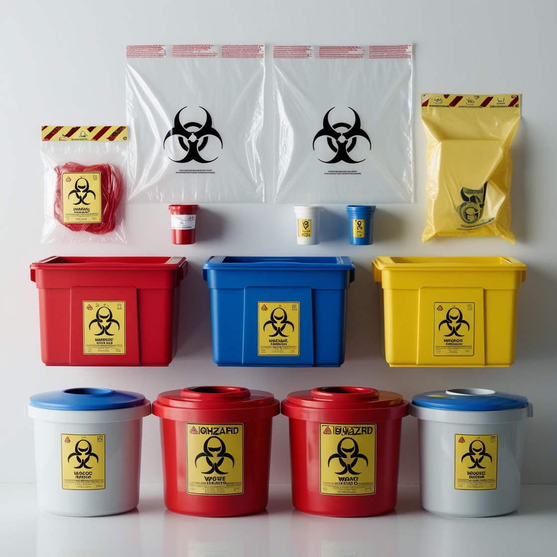 yellow medical waste bin