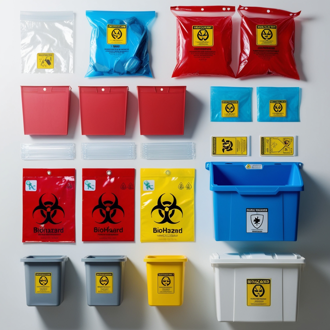 yellow biohazard bag