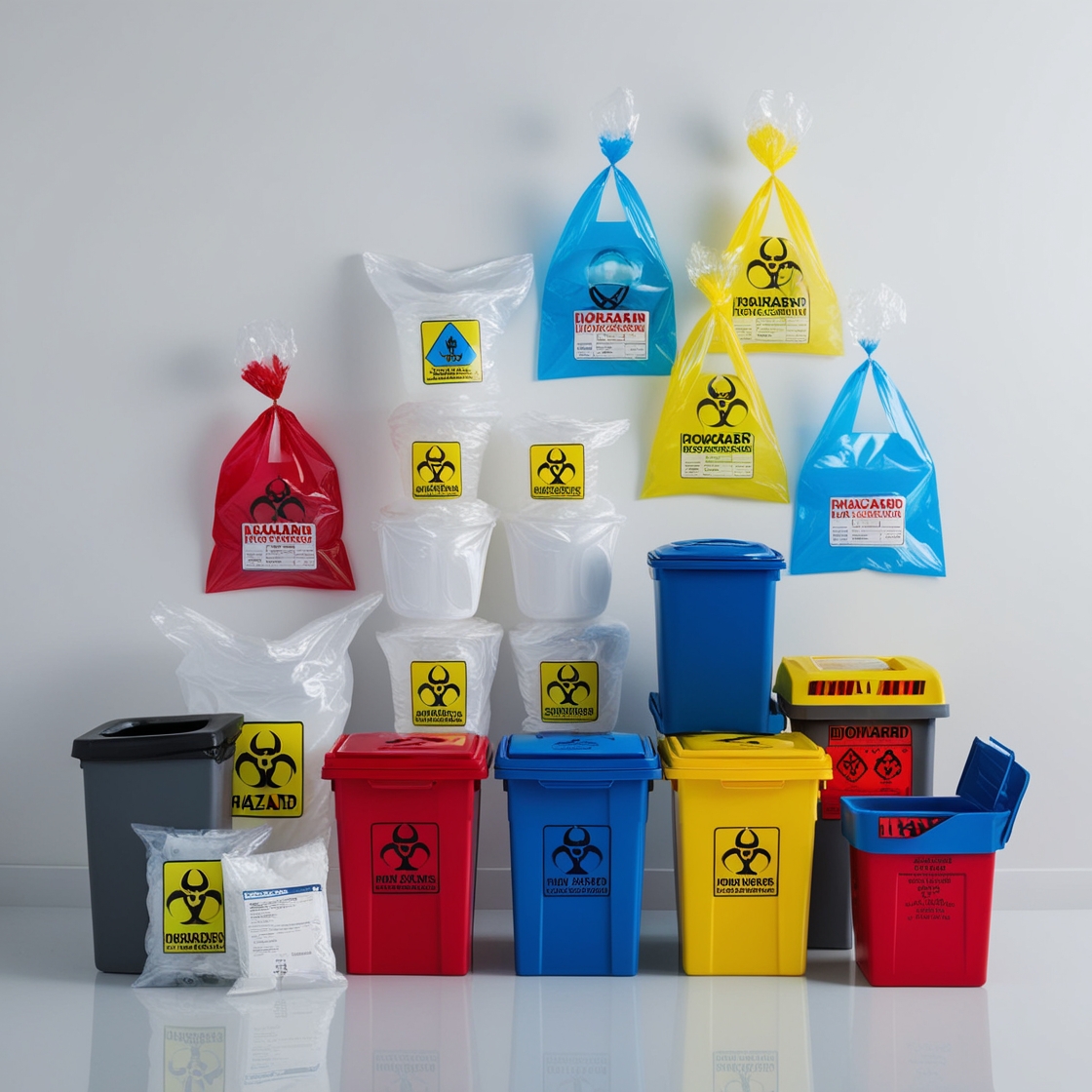 healthmark red biohazard bins