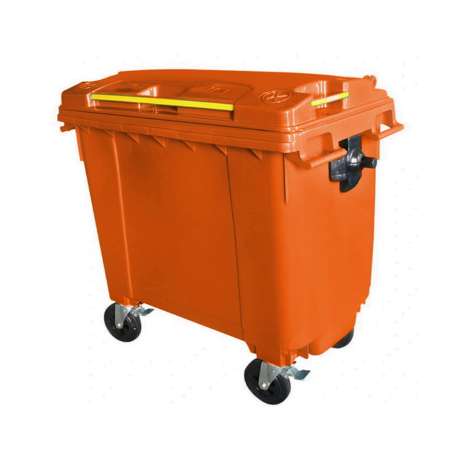 110L Galvanised Steel 4-Wheeled Commercial Wheelie Bin