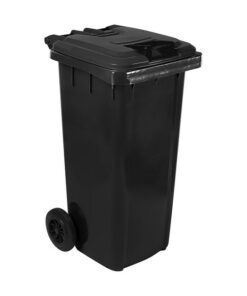 240L Black Wheelie Bin for General Waste