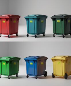 240L Red Wheelie Bin - General Waste