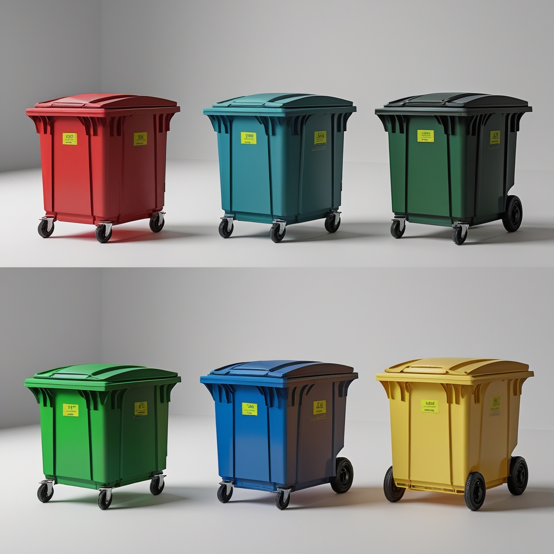 240L Red Wheelie Bin - General Waste
