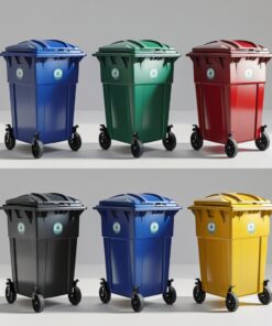 240L Brown Wheelie Bin for Food & Organic Waste