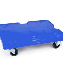 Plastic Dolly Trolley - Hygiene Deck - with Tente Wheels - 80 x 60 x 18 cm - Polypropylene - PI-DT-86-virgin