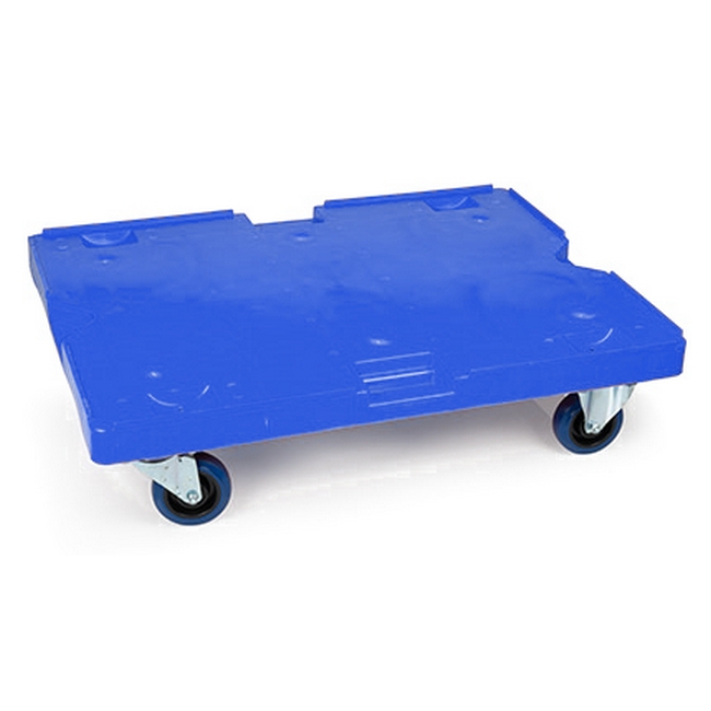 Plastic Dolly Trolley - Hygiene Deck - with Tente Wheels - 80 x 60 x 18 cm - Polypropylene - PI-DT-86-virgin