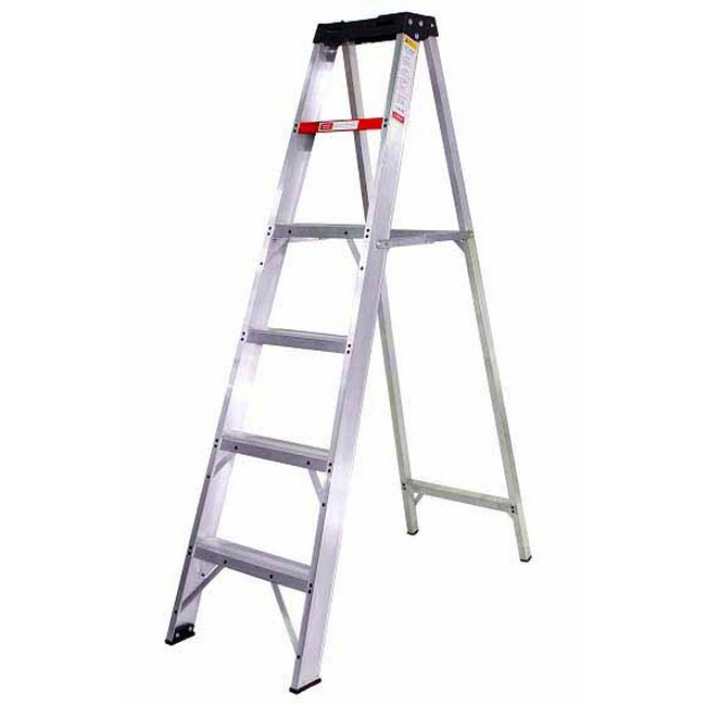 Stepladder - Industrial Heavy Duty A-Frame Aluminium - 5 Steps - 1.5m - LAS5