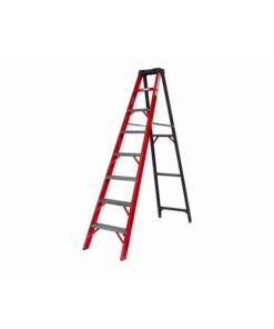 All Fibreglass Single Sided Ladder - Industrial A-Frame - 8 Steps - 2.4m - FGS8-ALL-SS