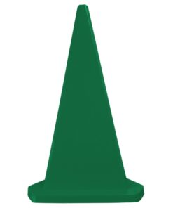 Safety Cone - Triangular - Hard Plastic - Parking Bollard - 100cm - Green - MBOL1MG