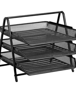 Letter Tray - Wire Mesh Range - Stackable - 3 Tier - Colour Options - MESH003BL