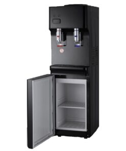 Water Cooler Dispenser - Hot and Cold - Freestanding with Storage Compartment - Black