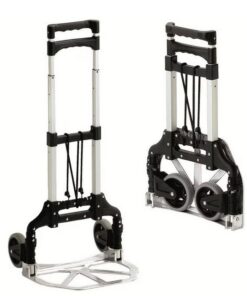 Matlock Flat Folding Sack Truck Trolley - Aluminium - 60kg Capacity - Compact - 100 cm High - Easy Folding
