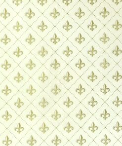Fleur De Lis – Gold on Cream Bond (50m x 50cm Roll)