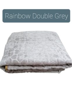 Rainbow Mink Blanket Double Grey
