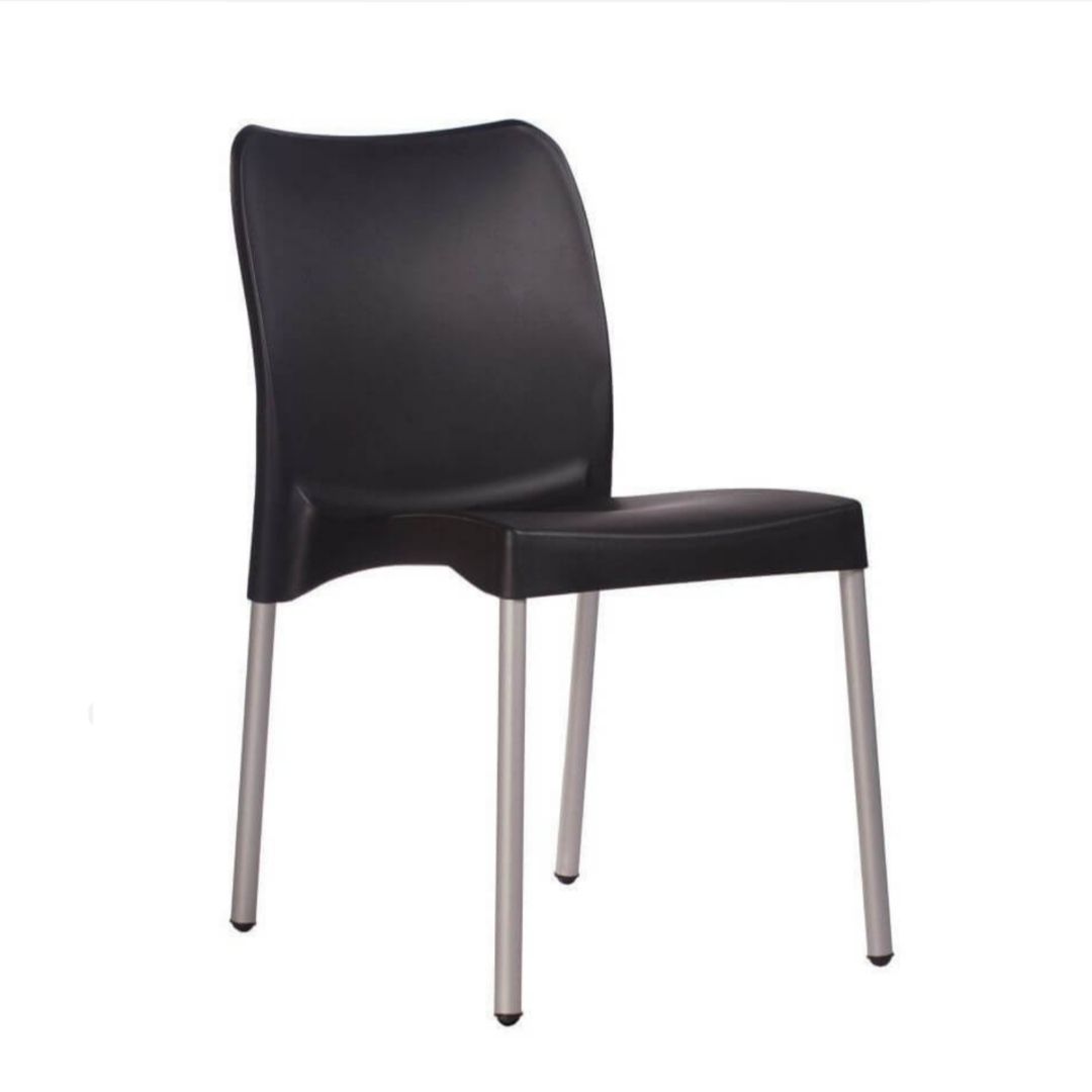 Bistro Armless Cafe Chair- Black