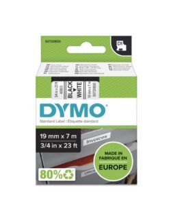 Dymo D1-Tape, 19mm x 7m Black on White