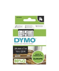 Dymo D1 Label Tape, 24mm x 7m Black on White