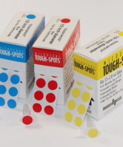 Heathrow Scientific Tough Spots PVC Round Ø 13 mm, Yellow, Pack of 1000 Roll