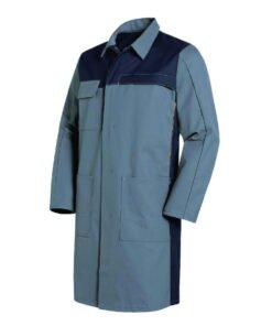 Uvex Men’s Laboratory Coat, Size 48/50, Grey, 65% Cotton, 35% PE, 1/1 Arm with Snaps, Type 16284