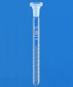 BRAND Graduated Test Tube 25 mL with PP Stopper Borosilicate 3.3 White Graduation 17x220 mm