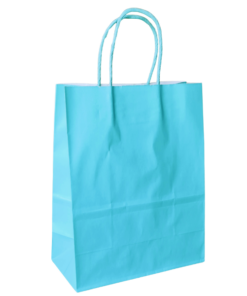 Eco Bag – A4 Turquoise on White Kraft