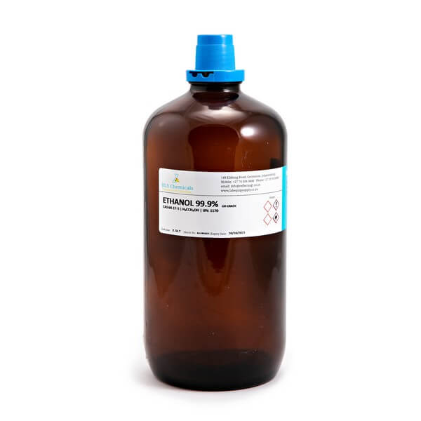Ethanol 99% AR Glass Bottle Lab Use – 2,5l