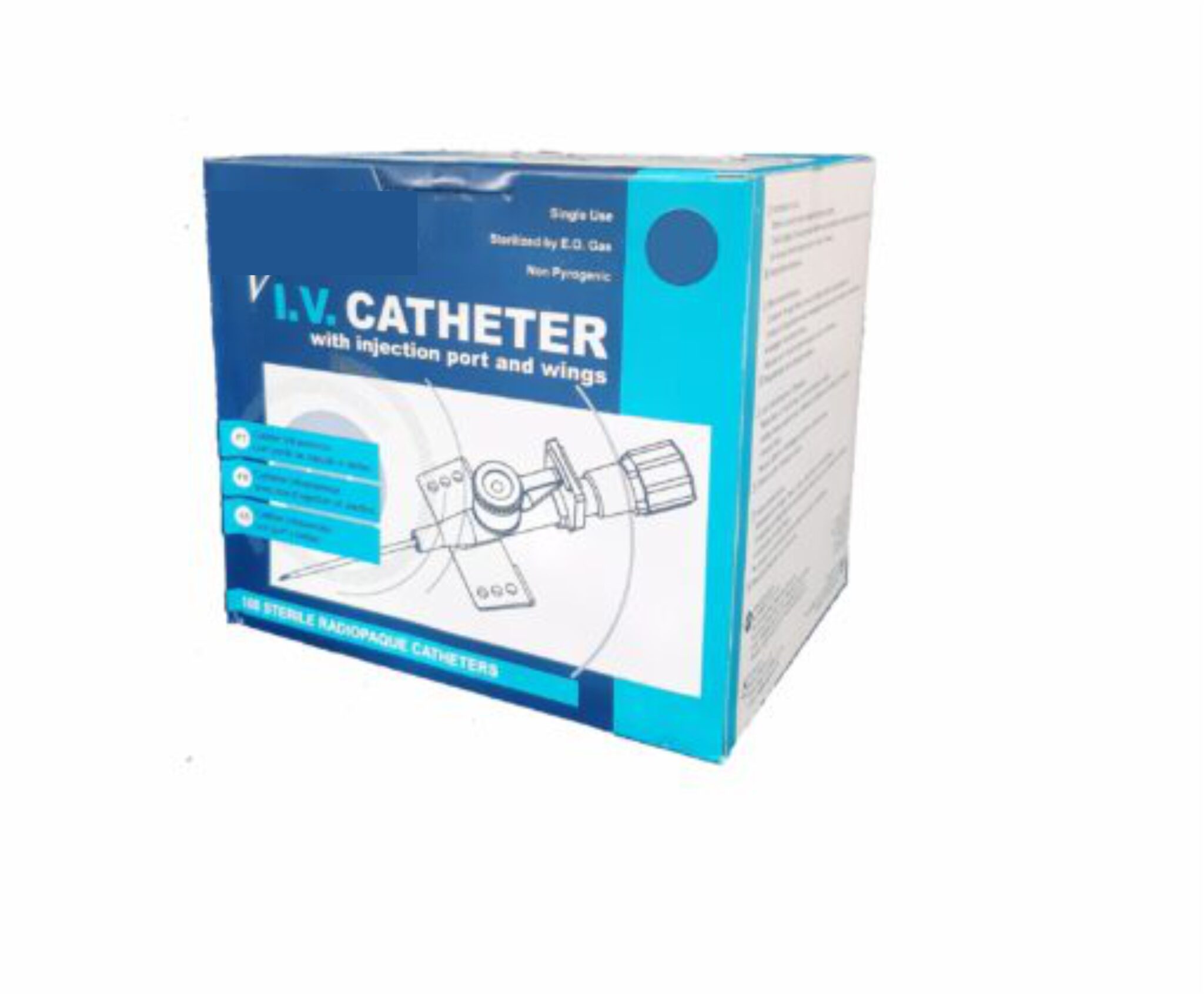 IV Catheter 16G with Injection port & and wings – 100s
