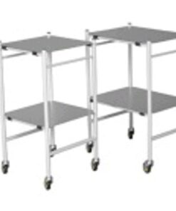 INSTRUMENT TROLLEY LARGE (2 stainless steel shelves) SC-C10