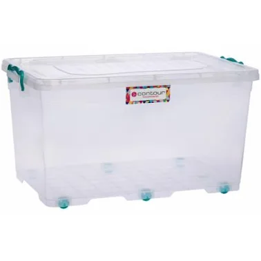 50 Litre Storage Box Clear Clip and Lock