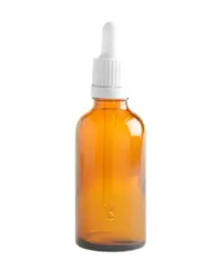 Dropper Bottles, Amber, White Pipette Lids