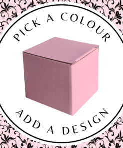 Design Cube Box (L) – Pink Kraft 200 x 200 x 200mm