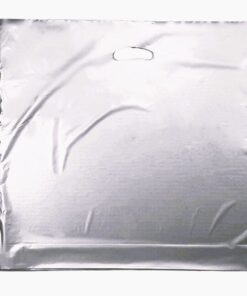 Silver Plastic Carrier Bags (500+40x550mm)(500 Units)