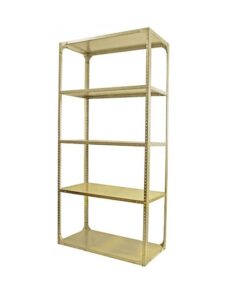 Bolted Shelving Steel Bay 5 Shelves - Uni-Angle - Five Shelf Kit - Painted - 274.3 x 91.4 x 61 cm