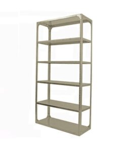 Bolted Shelving Steel Bay 6 Shelves - Uni-Angle - Six Shelf Kit - Painted - 243.8 x 91.4 x 76.2 cm