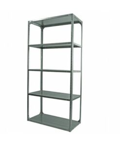 Bolted Shelving Steel Bay 5 Shelves - Uni-Angle - Five Shelf Kit - Galvanised - 335.3 x 91.4 x 91.4 cm