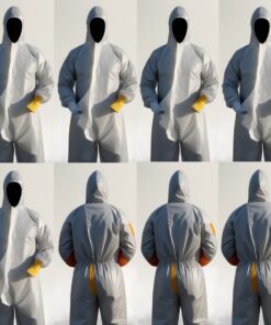 Unigloves Clip Hoods – White Non-Woven Fabric, 52 cm Diameter, Gathered (Pack of 1000)​