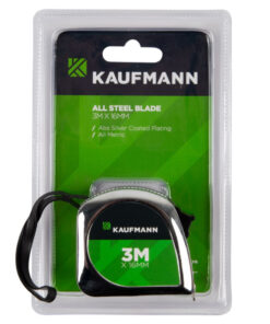 Kaufmann Tape Measure All Steel Blade 16Mmx 3M