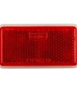 Rectangular Reflector Stick On Red 65Mm