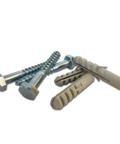 Ifasten Coach Screw M10X75Mm & Wall Plug Grey 5 Pp
