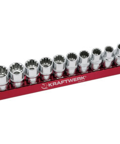 Kraftwerk Magnetic Rail Combi Socket Set 1/2-Inch Drive 10 Pieces
